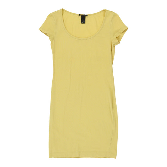 Vintage H&M Sheath Dress - XS Yellow Polyester sheath dress H&M   