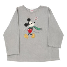  Vintage Mickey Mouse Disney Fleece - Large Grey Polyester fleece Disney   