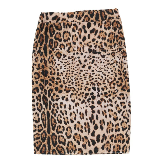 Vintage Unbranded Skirt - Small UK 8 Brown Polyester skirt Unbranded   