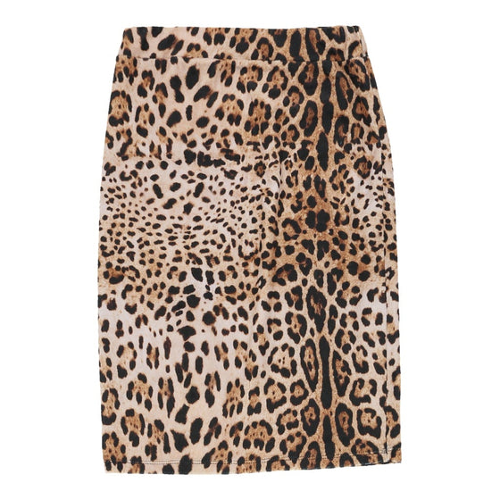 Vintage Unbranded Skirt - Small UK 8 Brown Polyester skirt Unbranded   