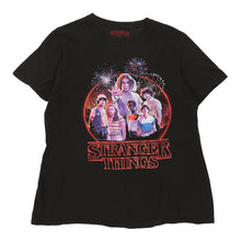  Pre-Loved Stranger Things Netflix T-Shirt - Small Black Cotton t-shirt Netflix   