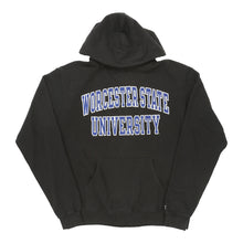  Vintage Worcester State University Champion Hoodie - Small Black Cotton hoodie Champion   