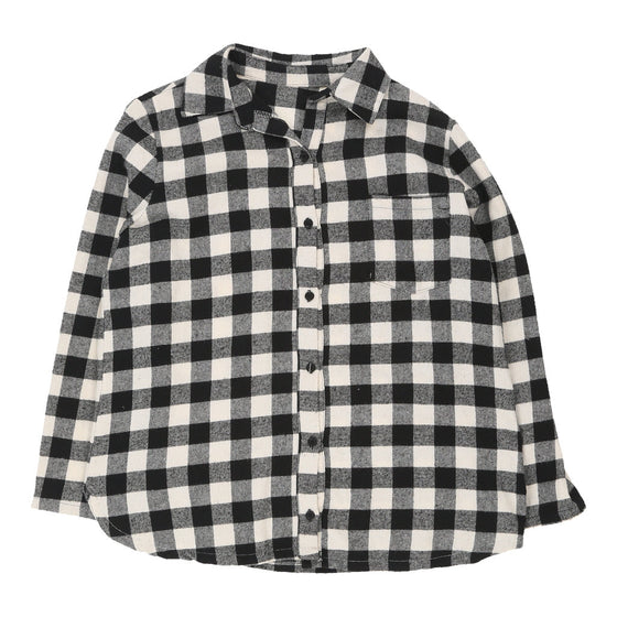 Vintage Unbranded Flannel Shirt - Medium Black Cotton flannel shirt Unbranded   