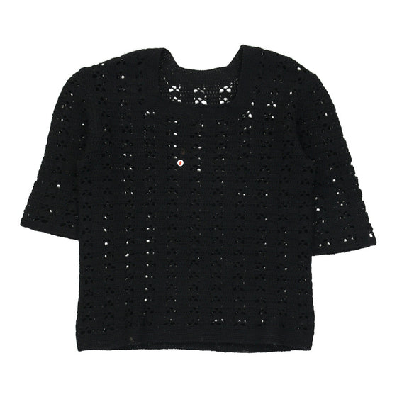 Unbranded Crochet Top - Small Black Cotton crochet top Unbranded   