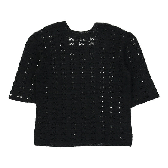 Unbranded Crochet Top - Small Black Cotton crochet top Unbranded   
