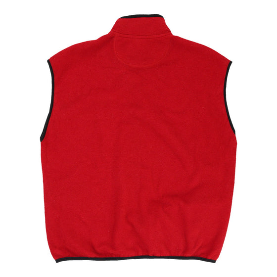 Vintage Champion Fleece Gilet - Large Red Polyester fleece gilet Champion   