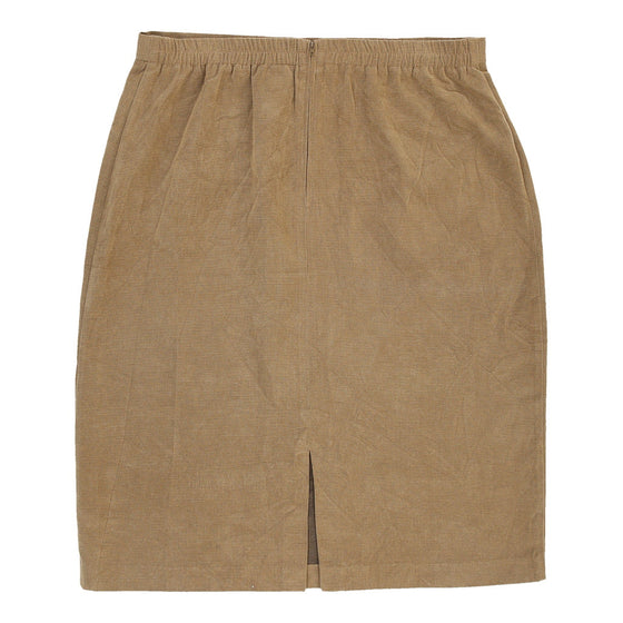 Vintage Rk Skirt - Medium UK 14 Beige Polyester skirt RK   