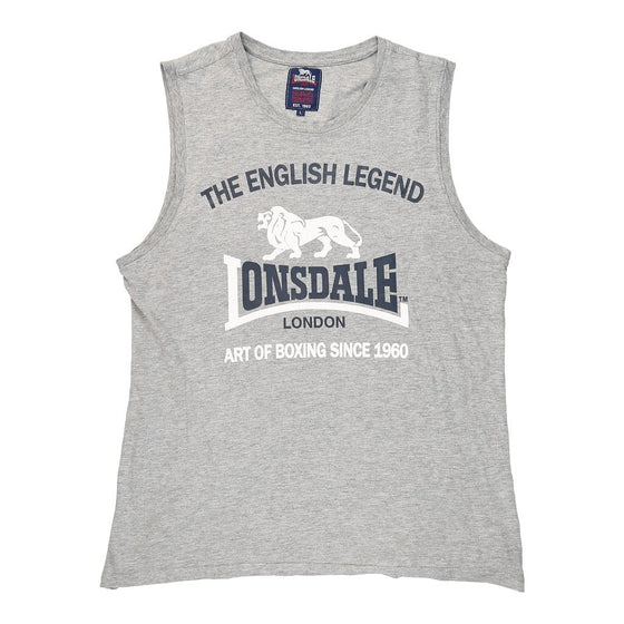 Vintage Lonsdale Vest - Large Grey Cotton vest Lonsdale   