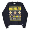 Vintage Michigan Champion Sweatshirt - Small Navy Cotton sweatshirt Champion   