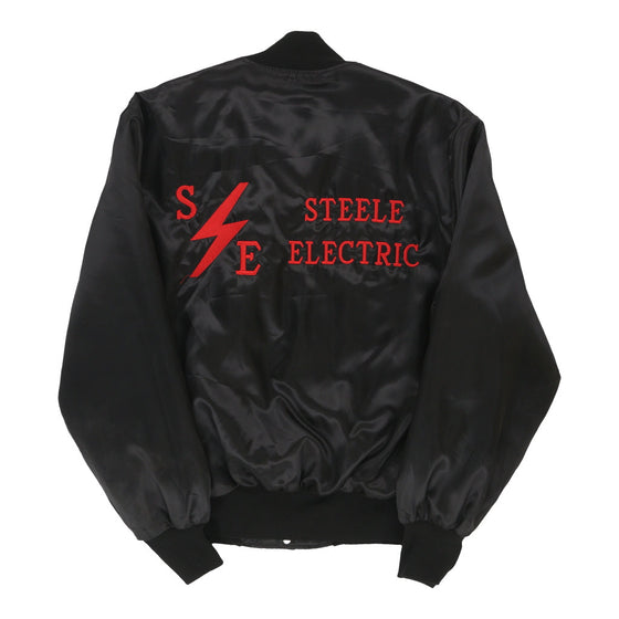 Vintage Steele Electric Holloway Baseball Jacket - Large Black Nylon baseball jacket Holloway   