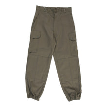  Vintage Double Knee Unbranded Cargo Trousers - 28W UK 8 Khaki Cotton cargo trousers Unbranded   