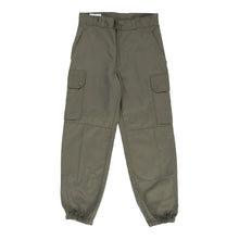  Vintage Double Knee Unbranded Cargo Trousers - 28W UK 8 Khaki Cotton cargo trousers Unbranded   