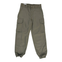  Vintage Double Knee Unbranded Cargo Trousers - 32W UK 12 Khaki Cotton cargo trousers Unbranded   
