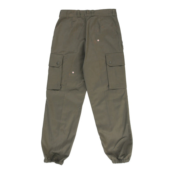 Vintage Double Knee Unbranded Cargo Trousers - 30W UK 10 Khaki Cotton cargo trousers Unbranded   