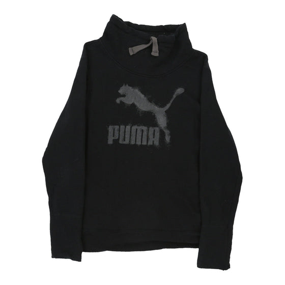 PUMA Womens Sweatshirt - Large Cotton Black sweatshirt Puma   