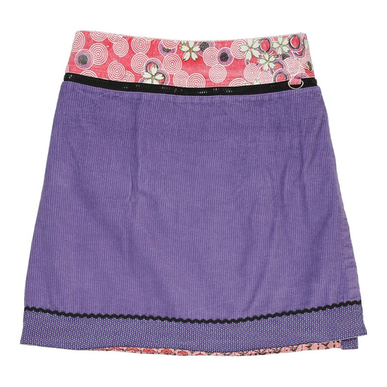 Vintage Reversible Unbranded Cord Skirt - 28W UK 8 Pink Cotton cord skirt Unbranded   