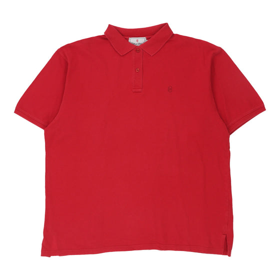 Vintage Conte Of Florence Polo Shirt - 2XL Red Cotton polo shirt Conte Of Florence   