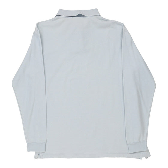 Fila Long Sleeve Polo Shirt - Medium Blue Cotton long sleeve polo shirt Fila   