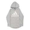 Adidas Spellout Hoodie - Medium Grey Cotton hoodie Adidas   