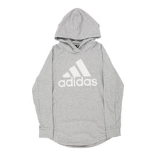  Adidas Spellout Hoodie - Medium Grey Cotton hoodie Adidas   