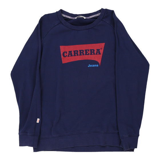 Carrera Spellout Sweatshirt - XL Navy Cotton sweatshirt Carrera   