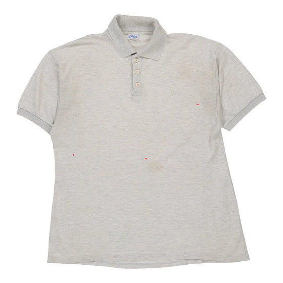 Vintage Asics Polo Shirt - XL Grey Cotton polo shirt Asics   
