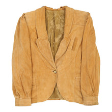  Vintage Suede Jacket - Large Beige Leather suede jacket Thrifted.com   