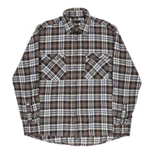  Vintage Sea Barrier Flannel Shirt - XL Brown Cotton flannel shirt Sea Barrier   