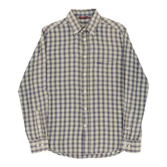 Vintage Carrera Check Shirt - Medium Blue Cotton check shirt Carrera   