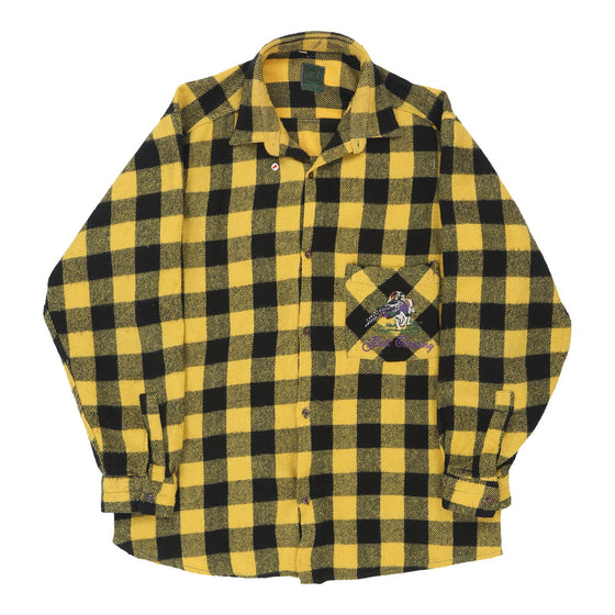 Vintage Best Company Flannel Shirt - XL Yellow Cotton flannel shirt Best Company   