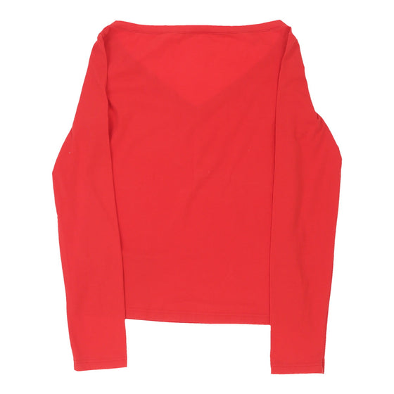 Vintage Prada Long Sleeve T-Shirt - Medium Red Cotton long sleeve t-shirt Prada   