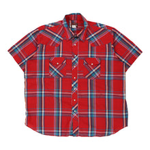  Vintage Wrangler Check Shirt - XL Red Polyester Blend check shirt Wrangler   