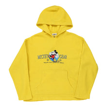  Vintage Mickey Mouse Mickey & Co. Hoodie - Large Yellow Cotton hoodie Mickey & Co.   
