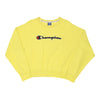 Vintage Champion Sweatshirt - Large Yellow Cotton sweatshirt Champion   