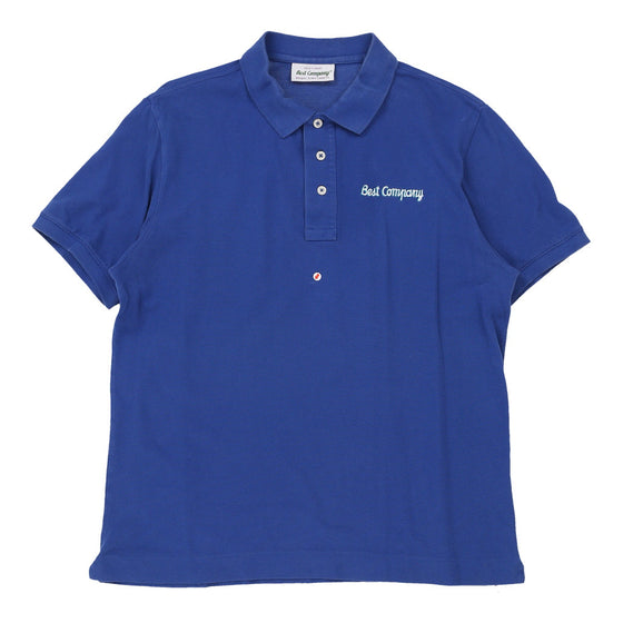 Vintage Best Company Polo Shirt - Large Blue Cotton polo shirt Best Company   