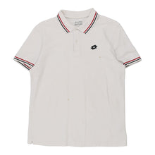 LOTTO Mens Polo Shirt - Large Cotton White polo shirt Lotto   
