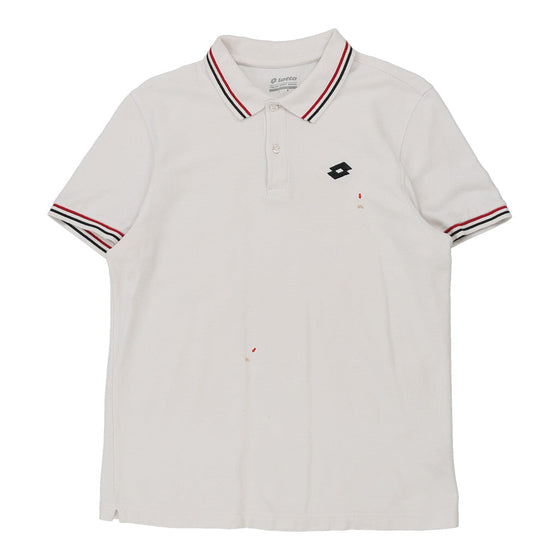 LOTTO Mens Polo Shirt - Large Cotton White polo shirt Lotto   