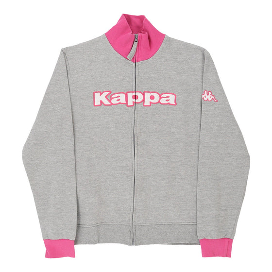 Vintage Kappa Zip Up - XS Grey Cotton zip up Kappa   