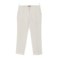  Vintage Prada Trousers - 32W UK 12 White Cotton Blend trousers Prada   