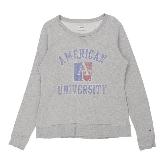 Vintage American University Champion Sweatshirt - Medium Grey Cotton sweatshirt Champion   