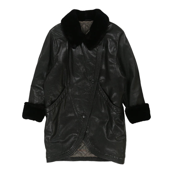 Vintage Texart Coat - XL Black Leather coat Texart   
