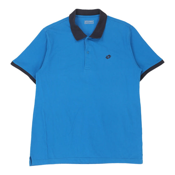 Vintage Lotto Polo Shirt - 2XL Blue Cotton polo shirt Lotto   