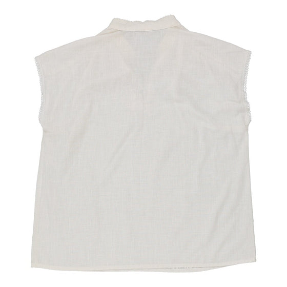 Vintage Unbranded Top - XL White Cotton top Unbranded   