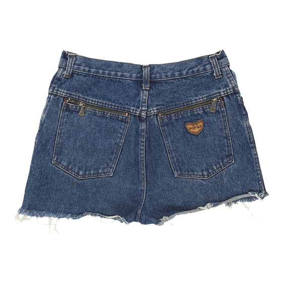 Vintage Pop 84 High Waisted Denim Shorts - 28W UK 8 Blue Cotton denim shorts Pop 84   