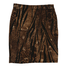  Vintage Unbranded Skirt - Small UK 8 Brown Polyester skirt Unbranded   