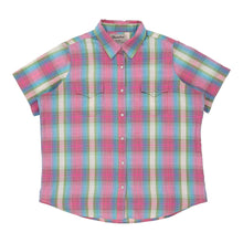  Vintage Wrangler Check Shirt - XL Pink & Green Cotton check shirt Wrangler   