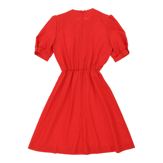 Vintage Germaine A-Line Dress - XS Red Cotton a-line dress Germaine   