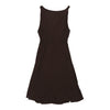 Vintage Unbranded V-Line Dress - XS Brown Cotton v-line dress Unbranded   