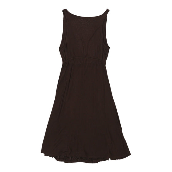 Vintage Unbranded V-Line Dress - XS Brown Cotton v-line dress Unbranded   