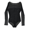 UNBRANDED Womens Bodysuit - Medium Cotton Black bodysuit Unbranded   